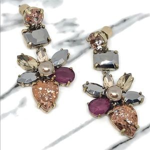 Artisan Floral Burst Drop Earrings